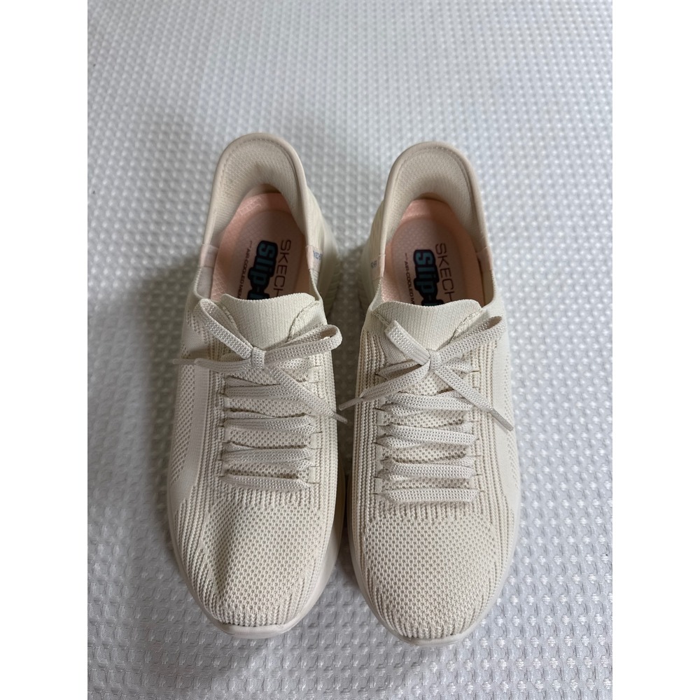Skechers Sneakers Womens 7.5 Slip-ins Ultra Flex 3.0 Smooth Step Natural EUC